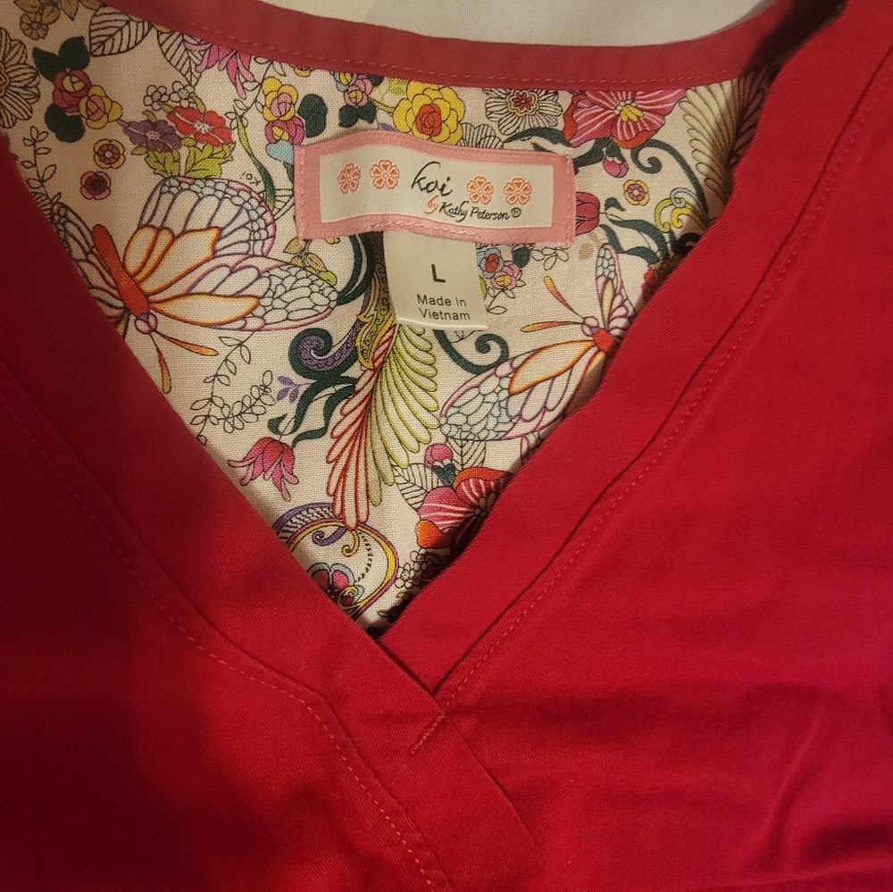 Koi Scrub Top